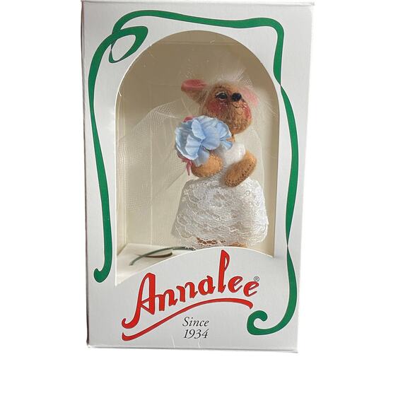 Annalee 3" Bride Mouse Shelf Sitting Vintage Doll 1997 In Box Home Decor - Picture 1 of 9